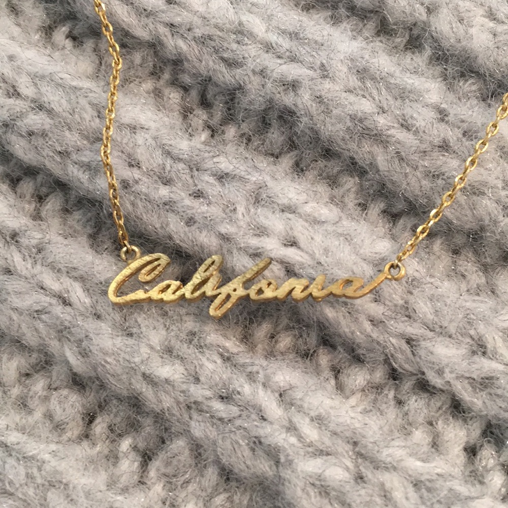 Gold California necklace